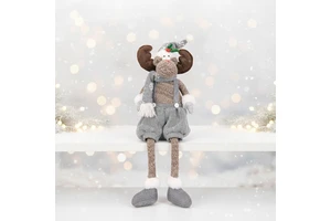 Hot Selling Product Table Ideas Gray Christmas Reindeer Indoor Christmas Ornament Set