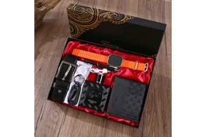 Cross-border Business Light Luxury Gift Set Men's Wallet Belt Smart Watch Sunglasses for Dad Boyfriend Father's Day Gift