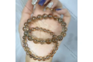 Best-selling Exquisite Natural Black Gold Super Seven Unisex Crystal DIY Bracelet Polished Xitao Fashionable Mother's Day Gifts
