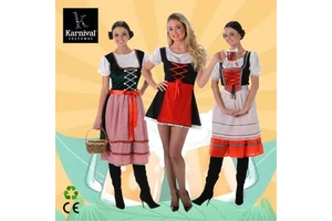 ODM Wholesale Bavarian Oktoberfest Dress Sexy Waitress German Beer Festival Halloween Party Carnival Costumes Adult TV/Movie