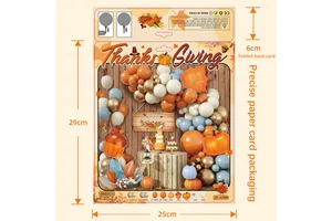 Beautiful Fall Thanksgiving Day Garland Arch Helium Foil Balloon Sets for Thanksgiving Day Party Wall Home Decoration