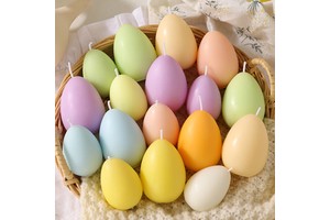 Easter Egg Shaped Macaron Color Soy Wax Scented Candle for Easter Valentine's Day & Thanksgiving Holiday Party Decorations