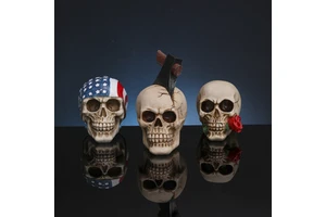 Hot Selling Halloween Gifts Hand-painted Resin Skeleton Sculpture Indoor and Outdoor Decorations