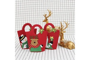 New Products Handmade Pretty Felt Christmas Party Basket