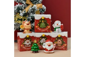 Creative Christmas Decoration Ornaments Home Kids Room Desktop Small Animal Santa Claus Christmas Tree Christmas Gift