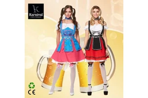 ODM Wholesale Bavarian Wench Halloween Costume for Adult Women German Beer October Festival Traditional Dirndl Dress