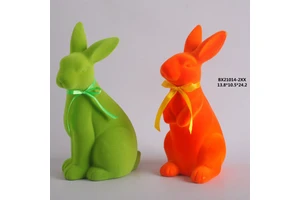 New Handmade Colorful Ceramic Bunny Easter Rabbit Decorations for Child Indoor Party DIY