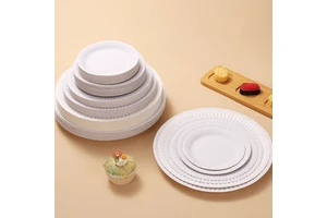 Disposable Paper Plates Party Tableware Birthday Party Supplies Paper Food Packaging Boxes Customizable logo