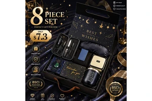 Luxury Men's Gift Set 8PCS Grooming Kit Premium Gift Box for Him Birthday Christmas Father's Day Ready Stock Wholesale