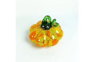 Decorative Halloween Pumpkins Items Decoration Glass Pumpkin Crafts for Halloween Fall Harvest Thanksgiving
