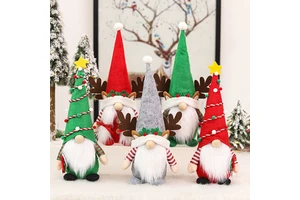 Wholesale New Christmas Products Nordic Style Decorative Supplies Doll Faceless Elderly Elk Antlers Couple Doll Ornaments
