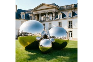 Giant Silver Shiny Inflatable Mirror Ball Large Disco Balloon For Party Event Decoration