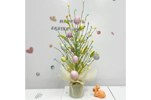 Hot-selling Easter Egg DIY Table Easter Tree Decor for Home and Simulation Egg Easter Decorations