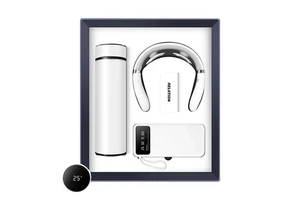Customized Luxury Executive Corporate Gift Set for Father's Day New Year Promotional Office Includes Vacuum Mug Power Bank UV