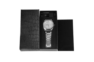Rectangle Black Father's Day Gift Watch Cup Packaging Fashion Simple Single Gift Watch Box for Men Custom Logo Paper Watch Boxes