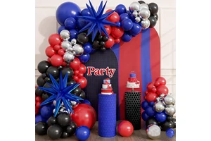 Blue Red Black Balloon Set for Children's Birthday Balloons Boy's Birthday Decoration Birthday Party Decoration