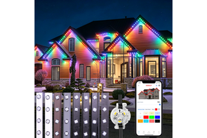 Warm White Led Pixel Light Moon Star Christmas Lights Ip68 Three Lamps Decoration House Pixel Led Rgb Light