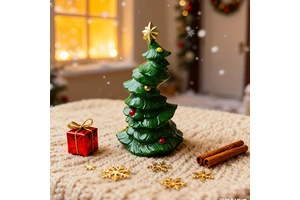 Durable Mini Christmas Tree Resin Crafts Christmas Theme Decoration Desktop Festival Decoration Creative Gifts