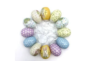 Wholesale Hot Sale Craft Multi Colors 12pcs New Design Gift Easter Eggs for Children Painting