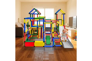 Montessori Kids Climbing Frame Plastics Indoor Ladder Playground Climbing Wall Kids Climbing Frame With Swing And Slide