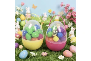 New Large PP Nautical Style Plastic Easter Eggs for Easter Toys and Holiday Decoration