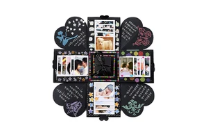 Valentine's Day Creative Diy gift quadrilateral surprise box explosion box