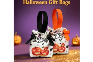 Halloween Children's Pumpkin Canvas Gift Bag Sweet Sugar Props for Kindergarten Perfect Accompanying Gift