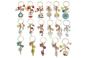 Mothers Day Gifts Best Seller Pearl butterfly Flower Rose Daisy Pendant Best Mom Keychain Mothers Day Gifts