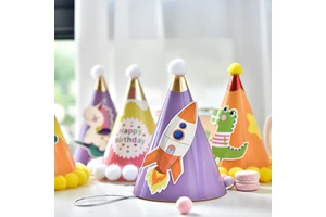 Party Supplies Decorations Hat Birthday Party Supplies Colorful unicorn crocodile Design Birthday Hat