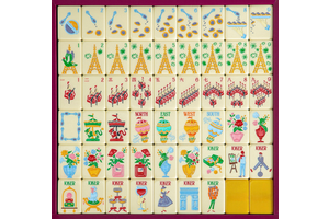 LA VIE EN Paris Drama Themed Acrylic Mahjong Tiles, 160 Carved Mahjong Tiles