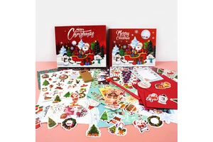 Christmas DIY Journal Set New Year Gift Christmas Gift Scrapbook Diary Set for Children