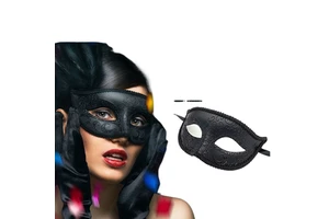 Couple Costume Venetian Woman Lace & Men's PP for Carnival Prom Party PVC Personality Headdress Mask
