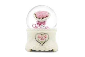 Real Rushed 100MM Eternal Blessing Best Wishes Musical Water Globe for Chinese New Year