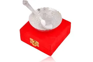 German Royal Luxury Velvet Box Set Modern Design Multi-Functional Aluminium Bowl Tray Spoon Home Decor Dry Fruit Sweets Weddings