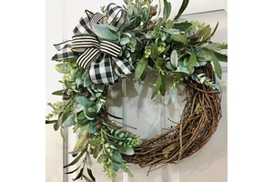 New Product Valentine's Day Mother's Day Wreath Door Hanging Spring Pink Tulip Wreath Holiday Decoration