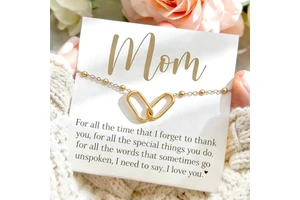 Showfay Mother Jewelry Gift for Mom Cross-shaped Paperclip-linked Necklace Gifts Mothers Day Gift for Mother Mom Necklace