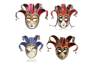 Baige Carnival Ghost Festival Fashion Venetian Clown Party Mask for Women Masquerade Mardi Gras Party Accessory
