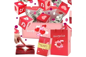 Surprise Jump Box Creative Surprise Box Red Envelope Bounce Romantic Gift Box for Valentine's Day Birthday