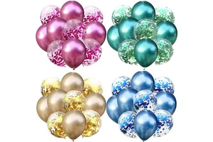 Wholesale 12inch Latex Balloons Set for Wedding Birthday Party Decorations 10pcs Balloons with Confetti
