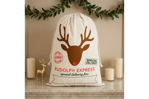 High King Factory Santa Sacks 2026 Gifts Packaging Stocking Large Size Canvas Handmade Eco-Friendly Reusable Christmas