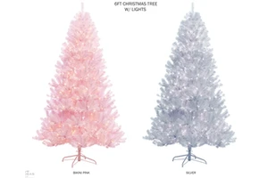 Silver Christmas Tree with LED Lights Christmas Mall Scene Decoration Supplies Christmas Tree Light