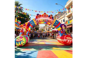 Commercial Giant Blow up Inflatable Arch Clown Joker Balloon Archway for Events Festival Carnival Advertising Display Rental Use