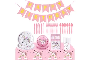 Cross-border Cartoon Rainbow Children's Themed Birthday Party Venue Supplies