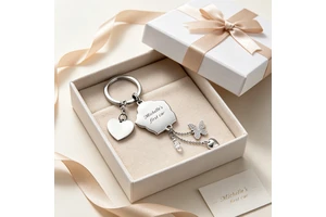 Custom Engraved Heart Tag Keychain Zinc Alloy Butterfly Flower Crystal Bag Charm Women Wedding Valentine Gift