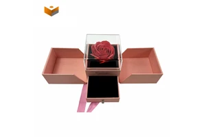 Wholesale Rose Flower Box Mom Mama Mother'S Day Gift Box Valentine'S Day Birthday Gift Box for Jewelry Packaging