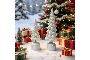 Creative Glass Christmas Tree Ornaments, Festive Decorations, Desktop Christmas Gifts and Souvenir Presents