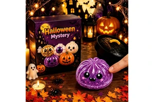 Cute Halloween Steamer Squishies Pumpkin Skeleton White Ghost Eyeball Purple Ghost Stress Relief Toys