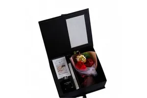 Hot Sell Popular Happy Valentine's Day 120ml Aromatherapy Soap Rose Glass Silk Screen Printed Women Festival&Party Gift Set