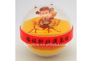 Best Selling Eco-Friendly Chinese Style New Year Novelty Gifts with Plastic & Acrylic God of Wealth Figurine
