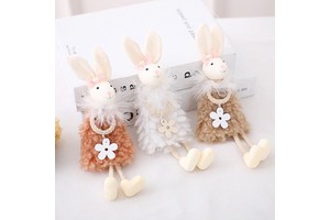 New Product Easter Decorations: Small Rabbit Hanging Ornaments Easter Home Decor Accessories Window Display Props for Wholesale